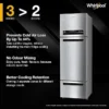 Whirlpool 235 L Frost Free Triple-Door Refrigerator | Zeolite Technology | Microblock Technology(FP 253D PROTTON ROY RADIANT STEEL(Z), Up to 44% Reduction in Cold Air Loss*]