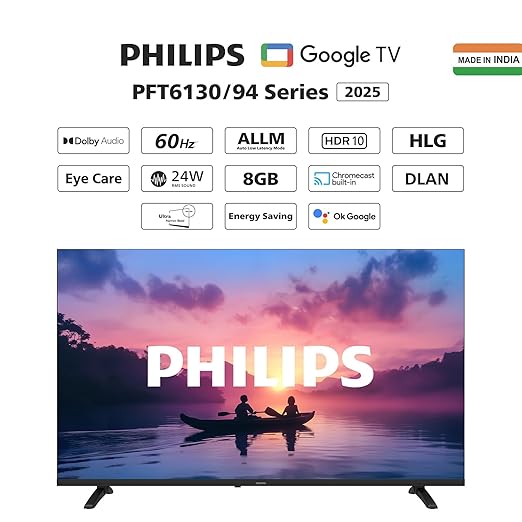 Philips 108 cm (43 inches) 6100 Series Frameless Full HD Smart LED Google TV